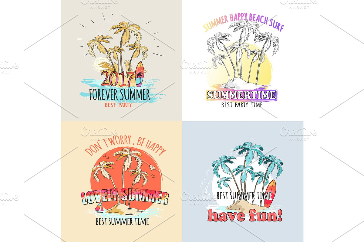 Best Summer Time Parties Set of Illustrations in Objects - product preview 8