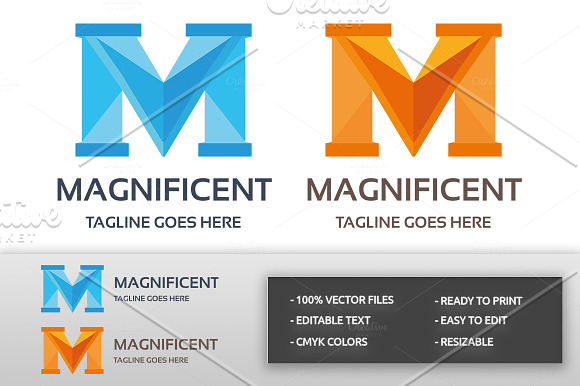 Magnificent (Letter M) Logo in Logo Templates - product preview 3