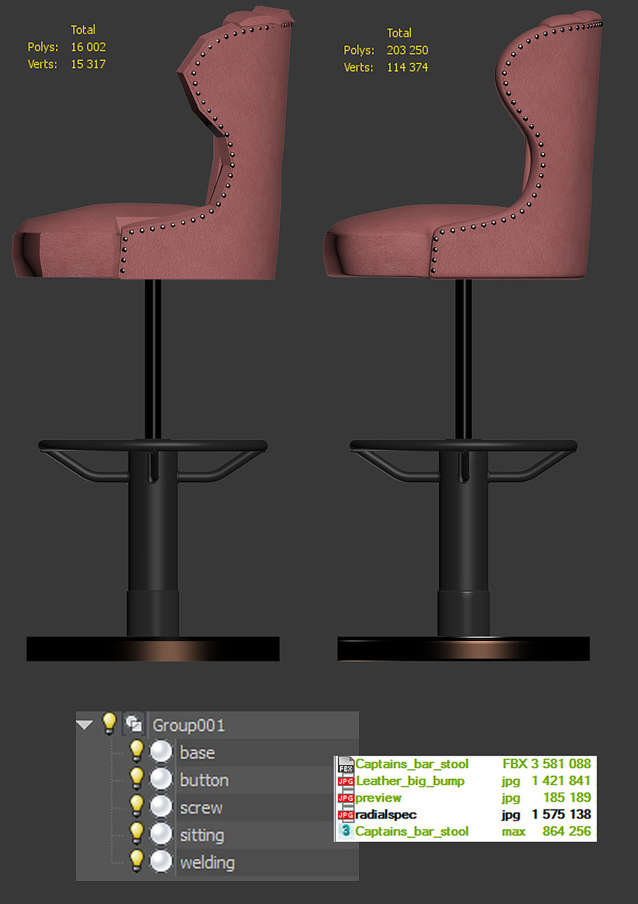 Bar stool Captains in Furniture - product preview 1