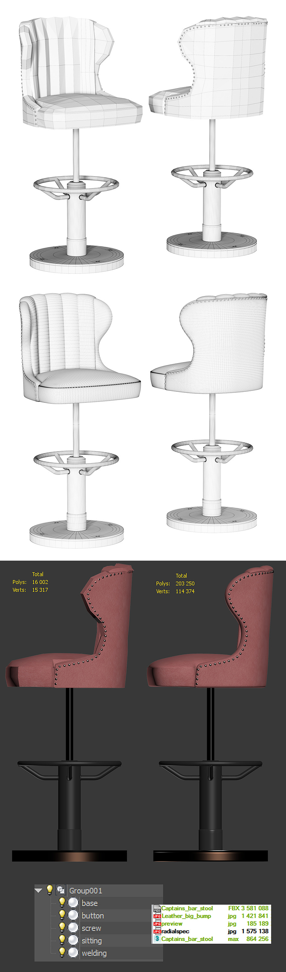 Bar stool Captains in Furniture - product preview 5
