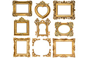 baroque style antique golden frames