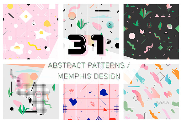 80's style graphics | Memphis design in Patterns - product preview 10