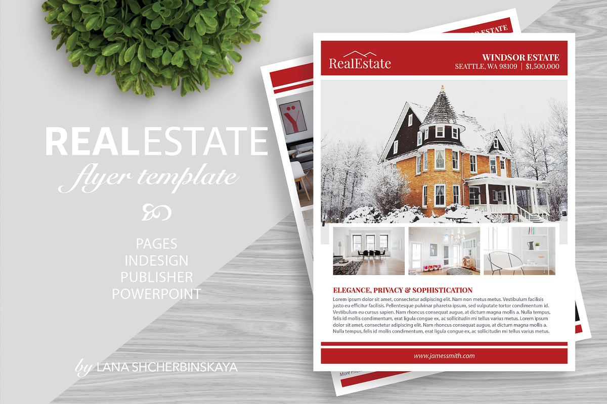 Real Estate Flyer Template No.10 in Flyer Templates - product preview 8