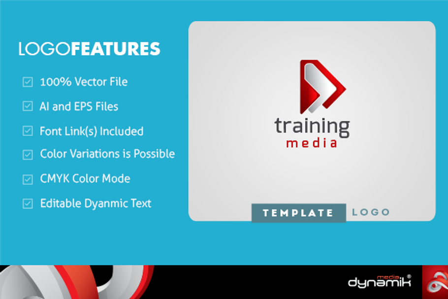 Training Media - Logo Template in Logo Templates - product preview 8