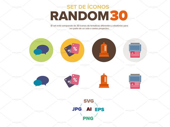 RANDOM 30 Icon Set in Kawaii Emoticons - product preview 2