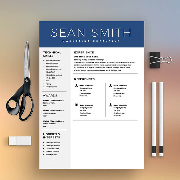 Resume Template & FREE Cover Letter in Letter Templates - product preview 1