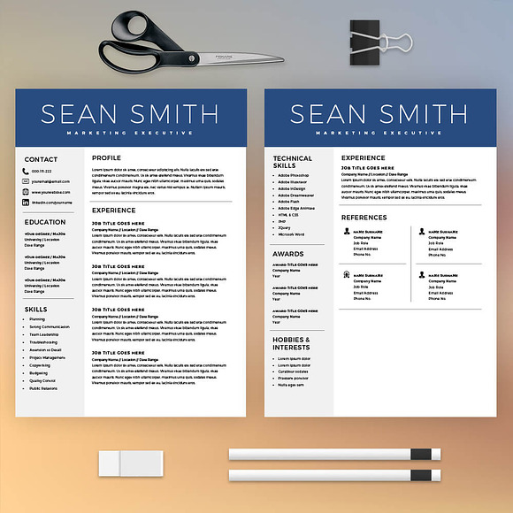 Resume Template & FREE Cover Letter in Letter Templates - product preview 3