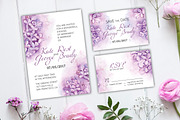 Lilac Watercolor Wedding Suite