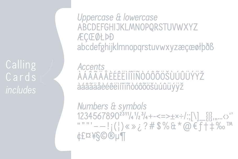 Calling Cards sans serif font in Sans-Serif Fonts - product preview 8