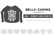 Bella Canvas 8852 Women's LS Mockups