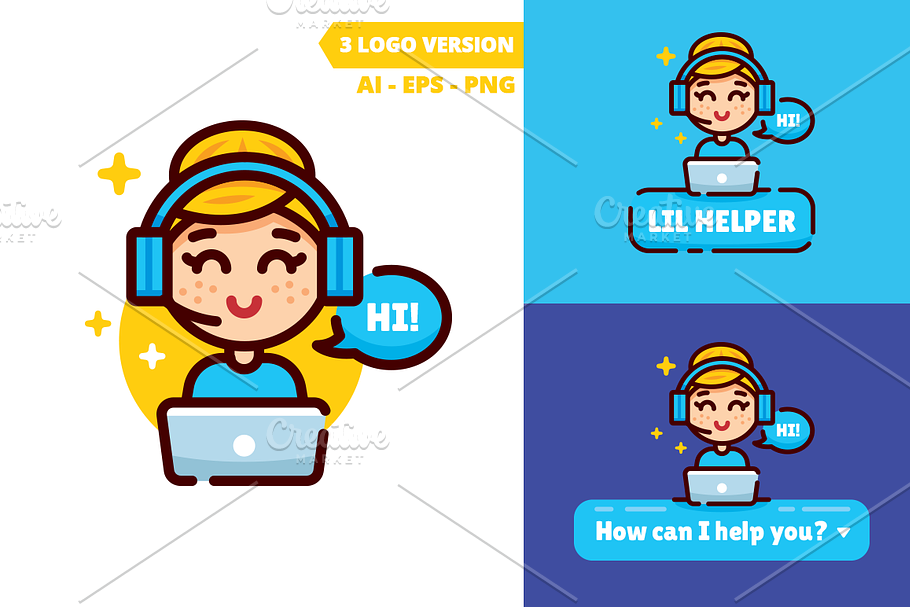 Lil Helper - little helper logo in Logo Templates - product preview 8