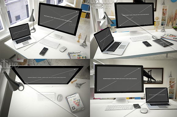 New iMac Mockup 14 poses in Mobile & Web Mockups - product preview 1
