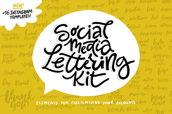 Social Media Lettering Kit in Instagram Templates - product preview 10