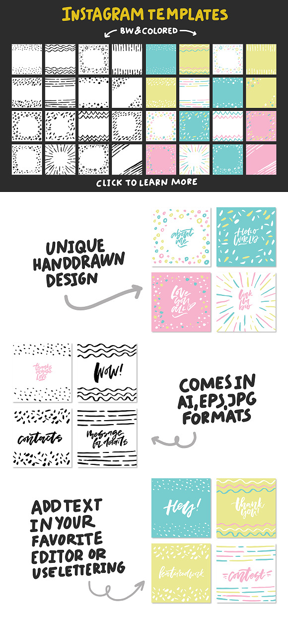 Social Media Lettering Kit in Instagram Templates - product preview 11