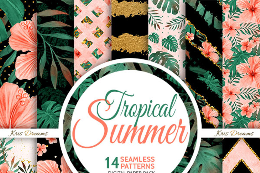 Tropical Summer Digital Paper 2