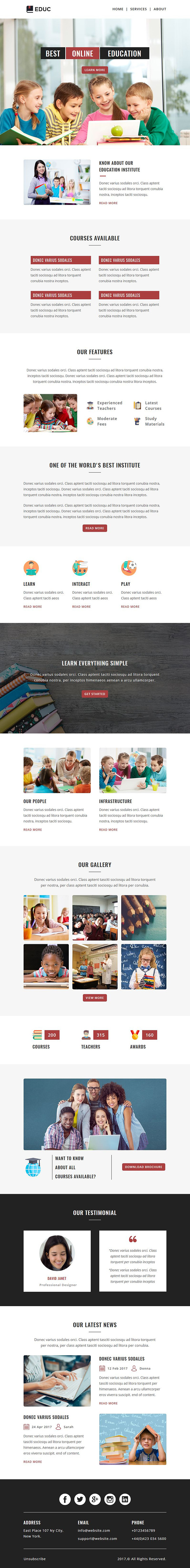 EDUCATION- Responsive Email Template in Mailchimp Templates - product preview 1