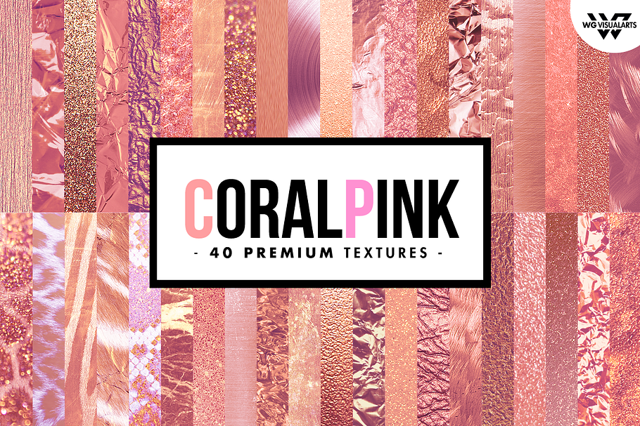 40 Premium CORAL PINK Textures