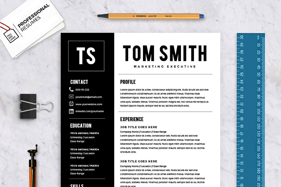 Resume Template & FREE Cover Letter in Letter Templates - product preview 8