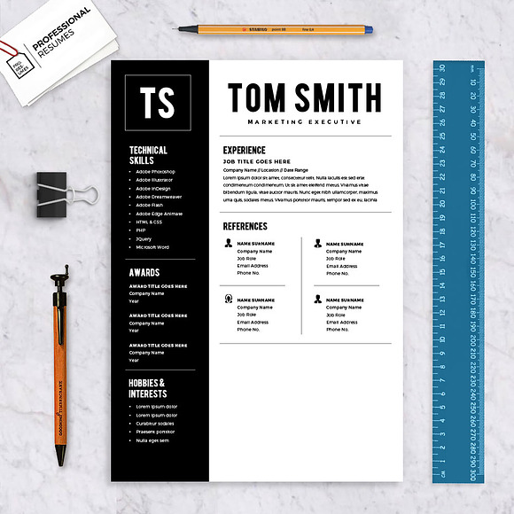 Resume Template & FREE Cover Letter in Letter Templates - product preview 1