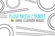 Plush Brush 2: 40 Graphic AI Brushes