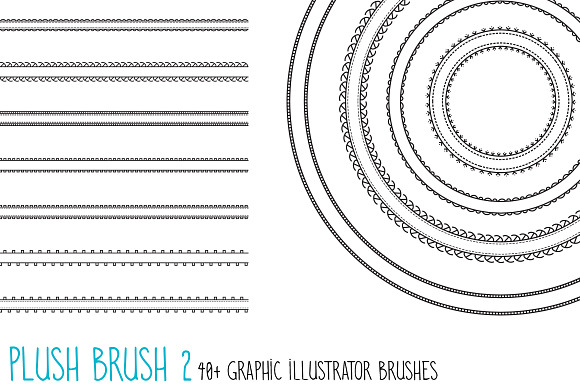 Plush Brush 2: 40 Graphic AI Brushes in Photoshop Brushes - product preview 2