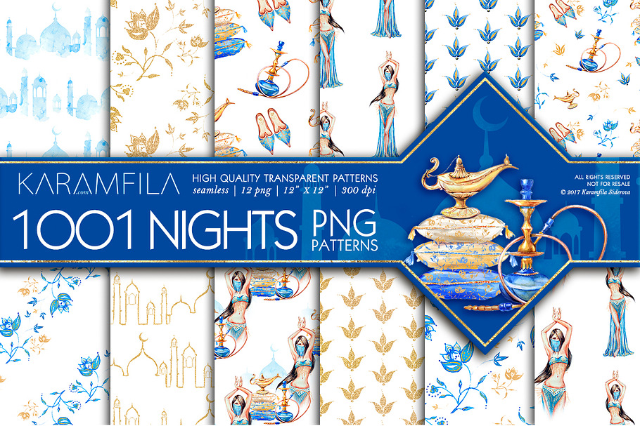 1001 Nights PNG Patterns