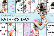 Father's Day Digital Paper