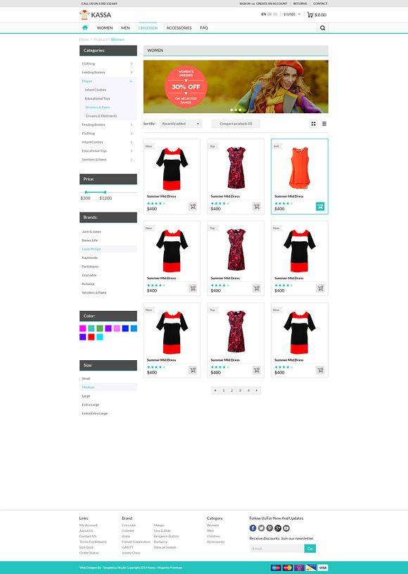 Kassa E-Commerce PSD Tempalte in Mobile & Web Mockups - product preview 1
