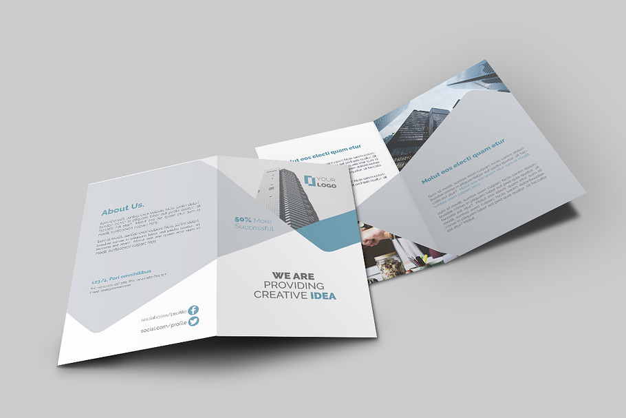 Business Bi Fold Brochure in Brochure Templates - product preview 8