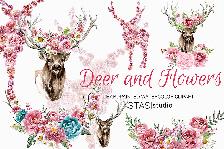 Deer with Floral Crown
