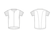 Sport T-shirt Fashion Flat Template