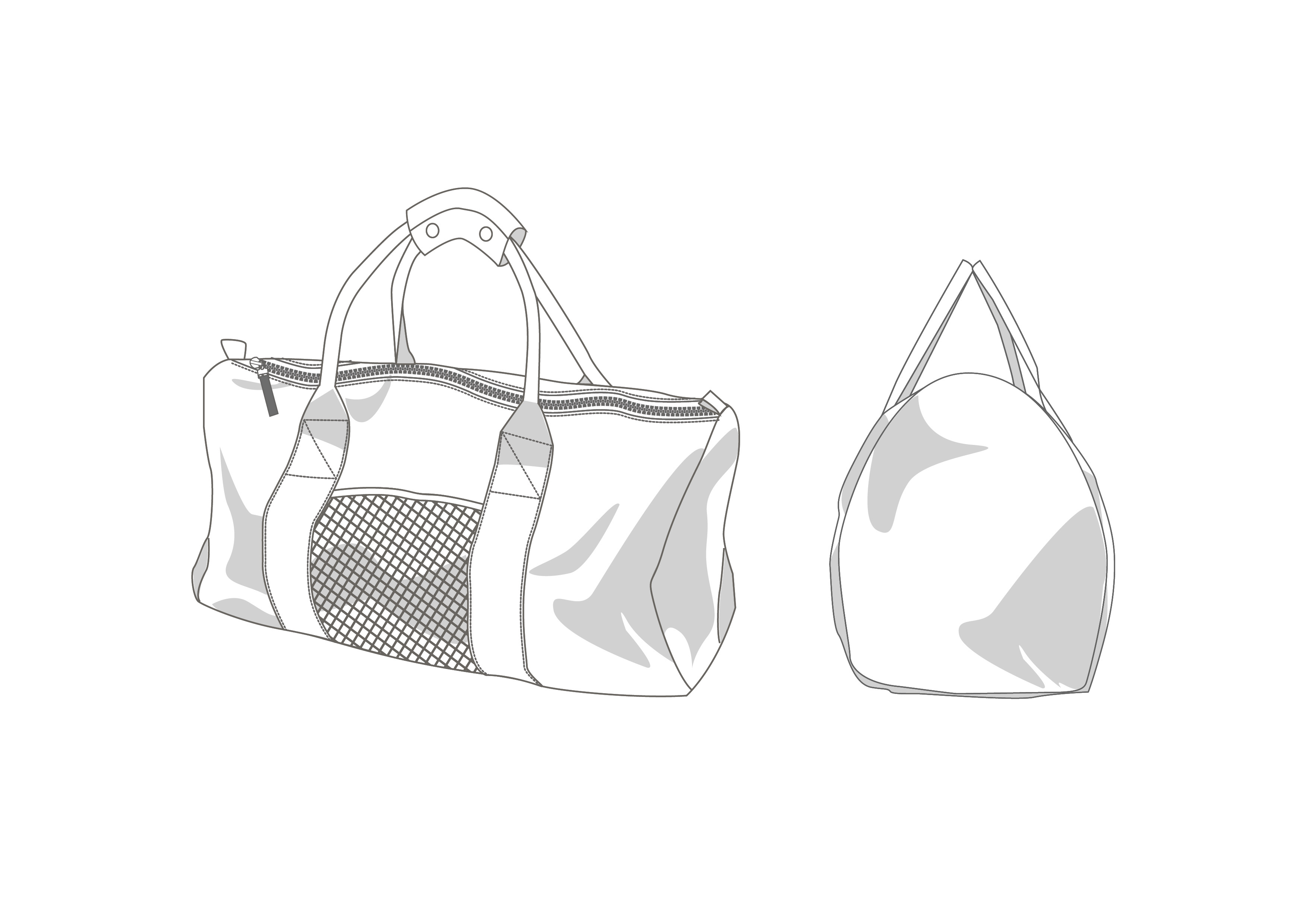Duffle Bag Fashion Flat Template Creative Templates Creative Market