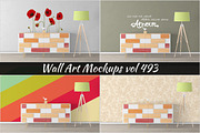 Wall Mockup - Sticker Mockup Vol 493