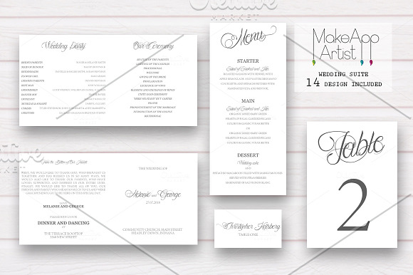 Wedding Invitation Suite - Melanie in Wedding Templates - product preview 1