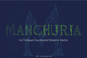 Manchuria, A-Z Unique Graphic Letter