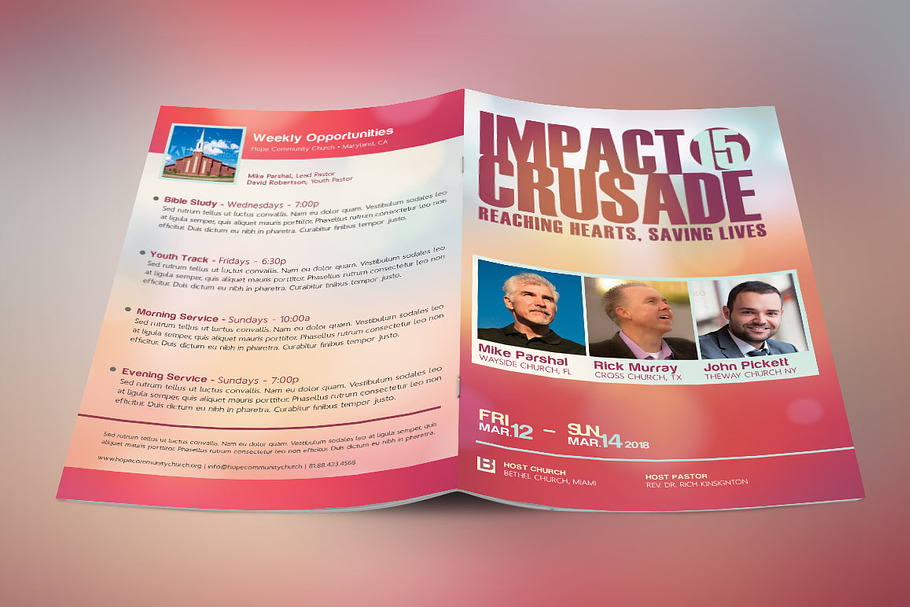 Gospel Crusade Program Template in Brochure Templates - product preview 8