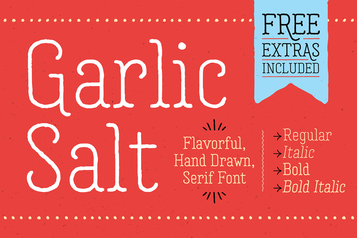 Garlic Salt Font Family in Serif Fonts - product preview 8
