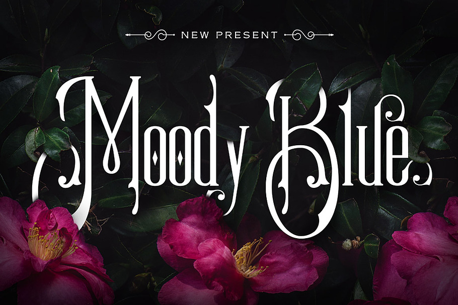 Moody Blue Typeface