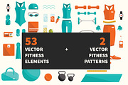 53 fitness elements + 2 patterns.