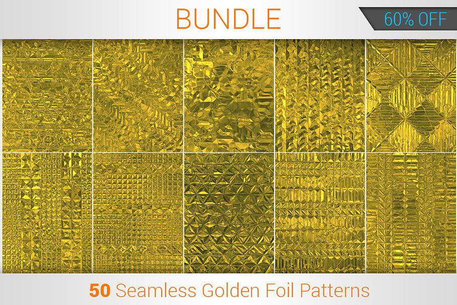 50 Seamless Golden Foil Patterns
