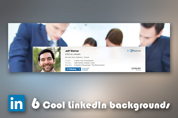 6 Cool business LinkedIn backgrounds in Social Media Templates - product preview 1