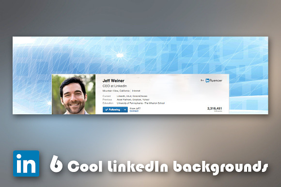 6 Cool business LinkedIn backgrounds in Social Media Templates - product preview 2