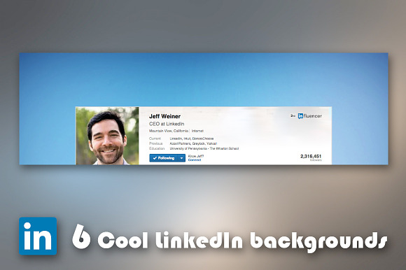 6 Cool business LinkedIn backgrounds in Social Media Templates - product preview 3