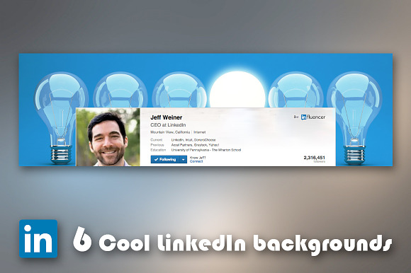 6 Cool business LinkedIn backgrounds in Social Media Templates - product preview 6
