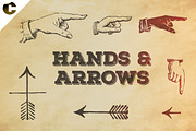 Vintage Hands & Arrows Symbols