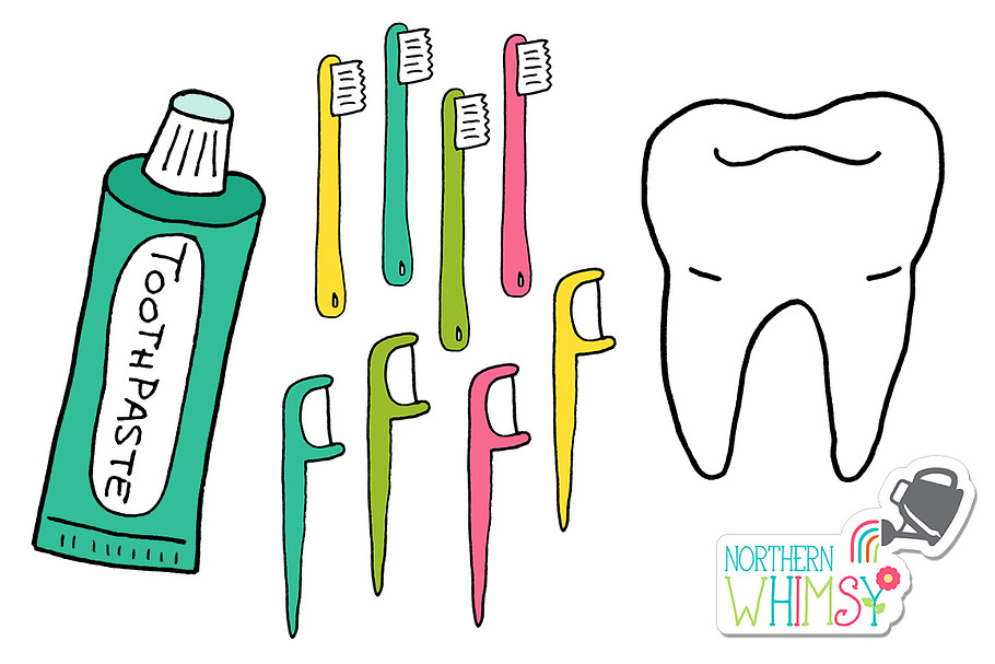 Dentist Clip Art:  Teeth in Illustrations - product preview 8