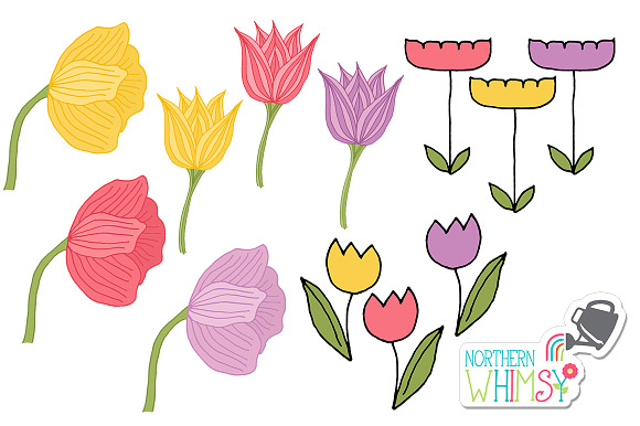Spring Tulip Illustrations in Illustrations - product preview 1