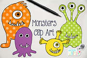 Kids Clip Art - Silly Monsters