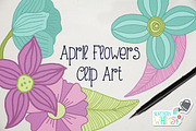 April Floral Clip Art