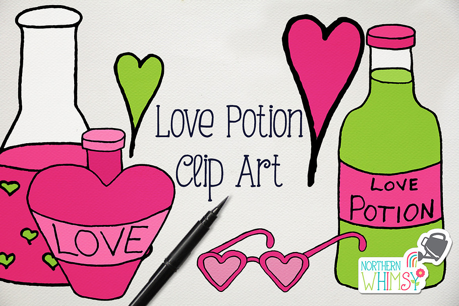 Love Potion Illustrations Valentines in Illustrations - product preview 8